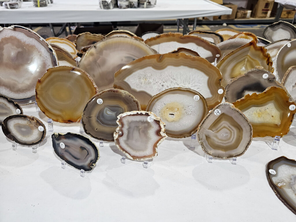 Agates at Tuscon Gem and Mineral Show