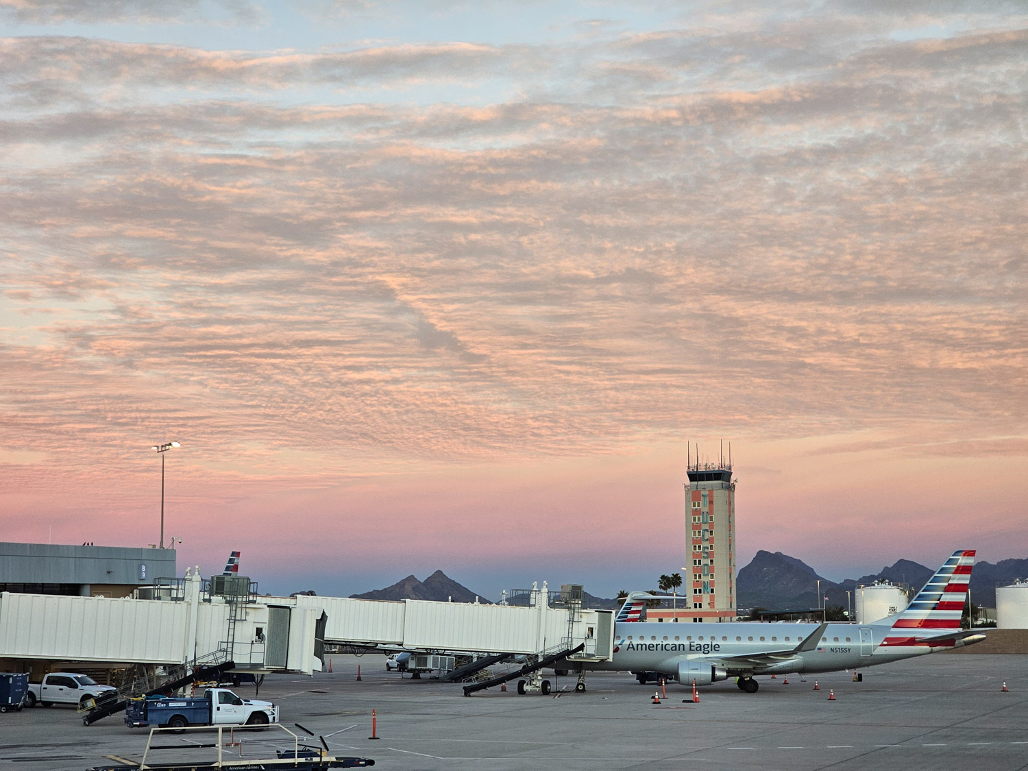 Sunrise at Tucson, Arizona Airport