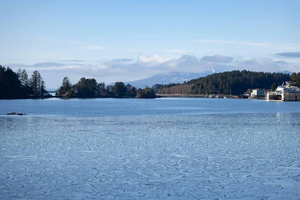 Ice in Jamestown Bay, Sitka, Alaska