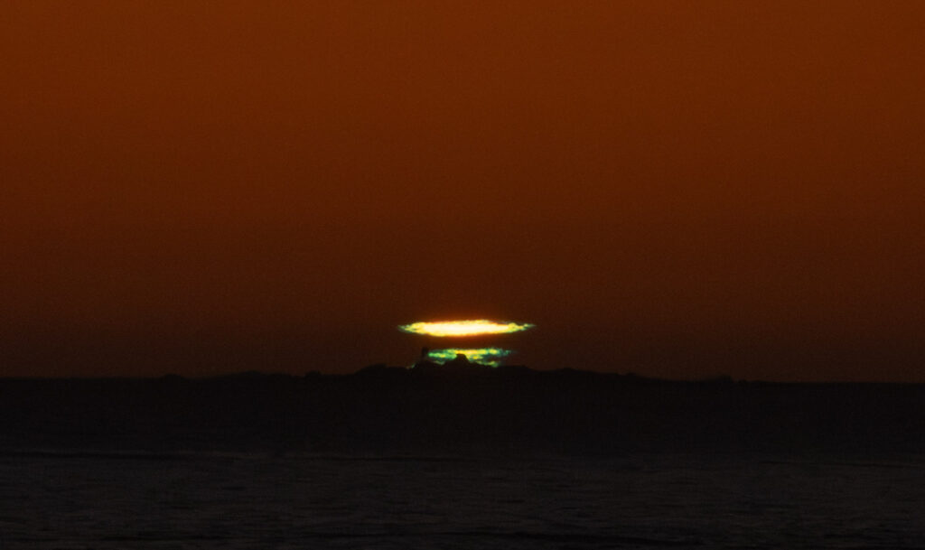 Green Flash Behind Vitskari Island