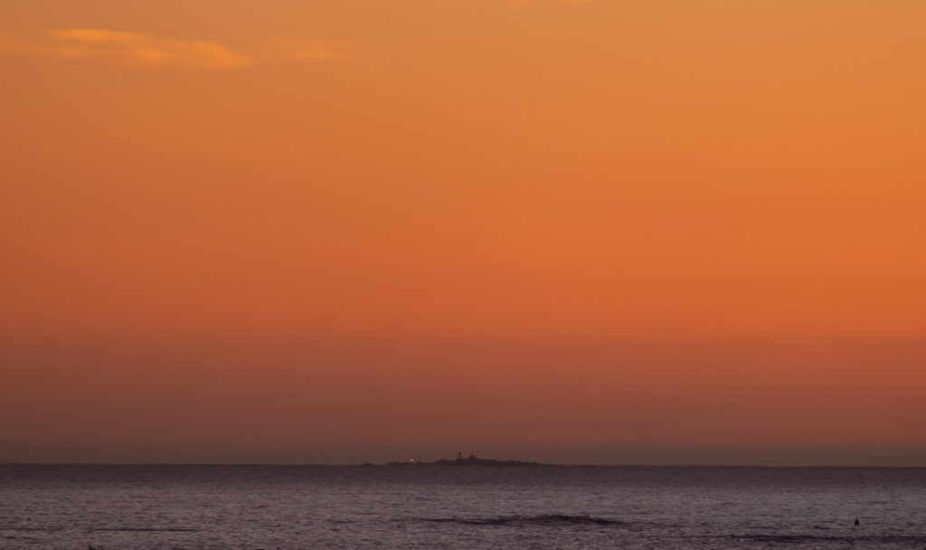 Vitskari Island and Orange Sky