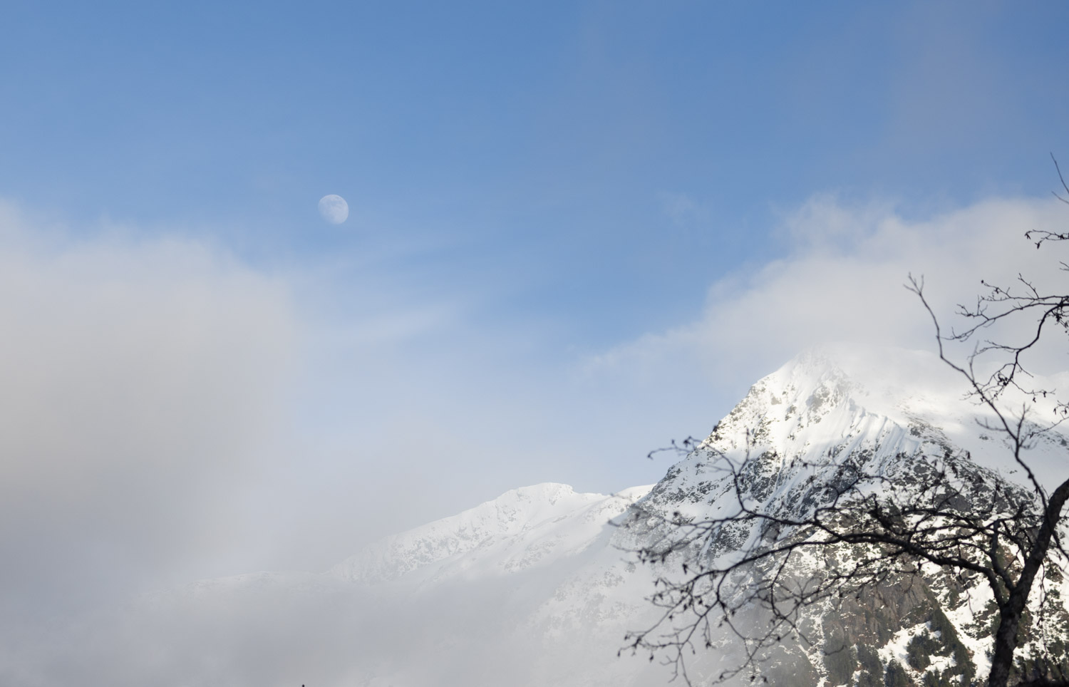 Moon and Mountain