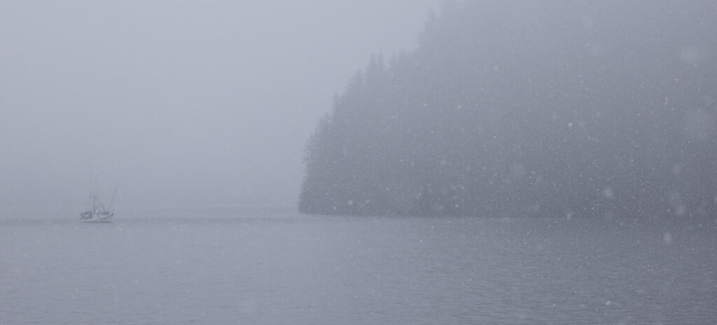 Fishing Silver Bay in the Snow