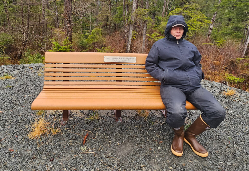 Resting on the Marge and Tedin Memorial Bench