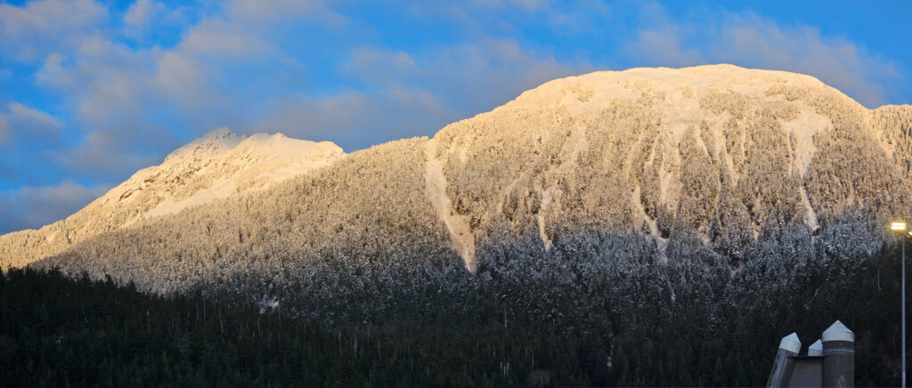 Morning Light on Snowy Mountain