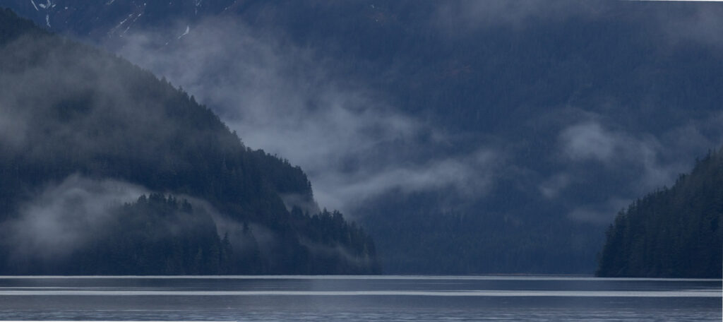 Forested Slopes and Clouds