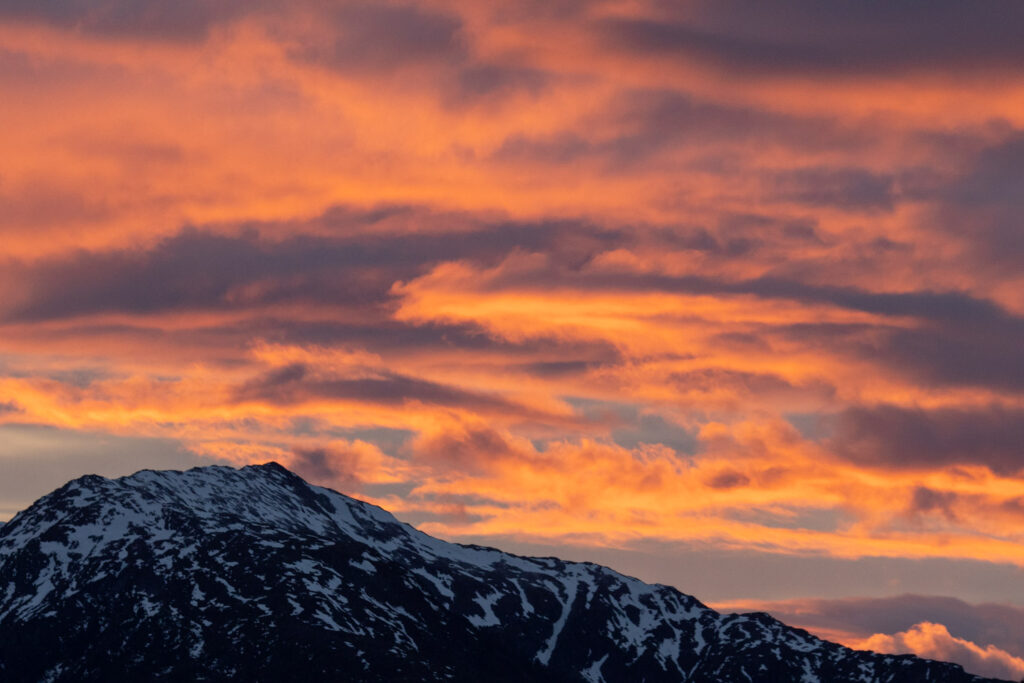 Sunrise Clouds over Lucky Chance Mountain