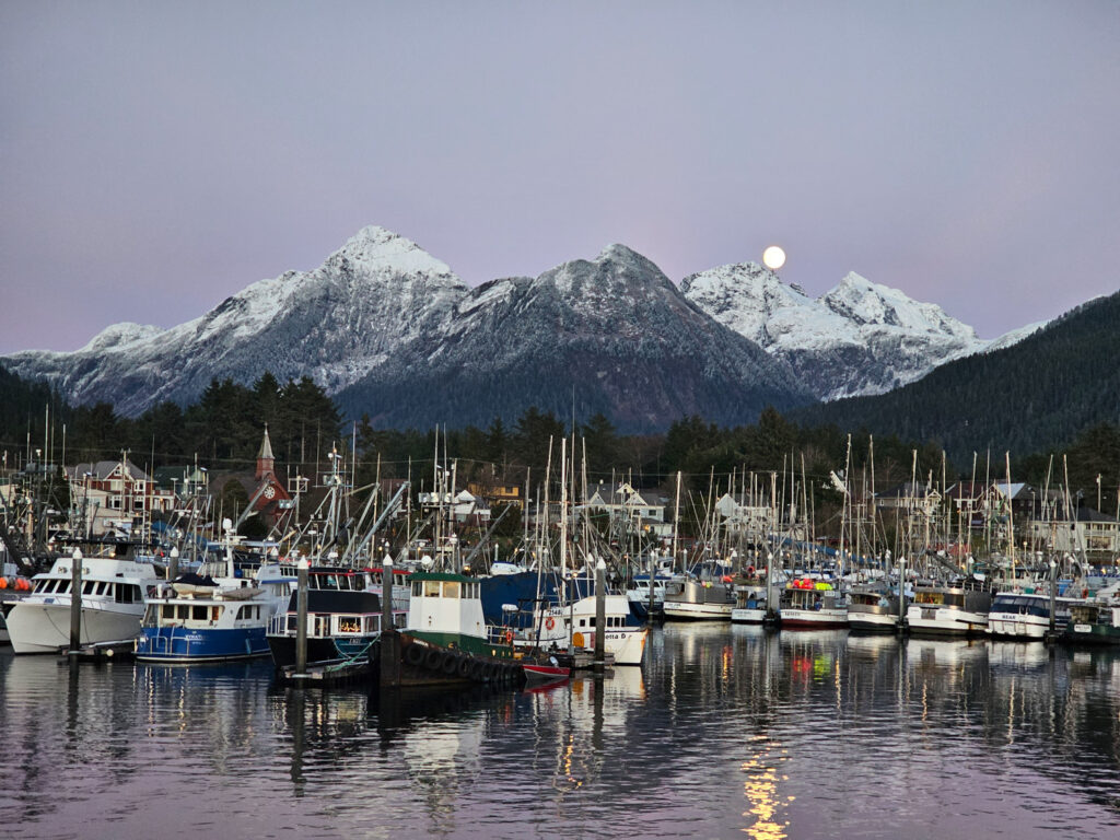 Crescent Harbor Moon Rise