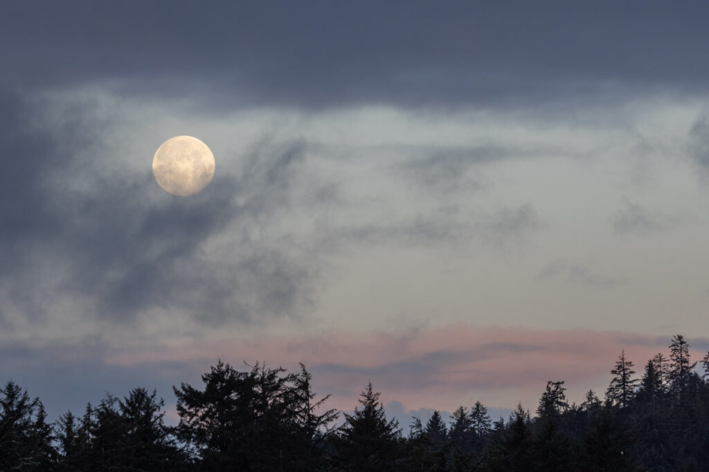 Full Moon in the Clouds