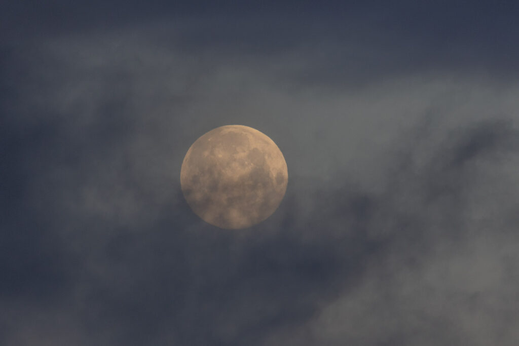 Full Moon in the Clouds