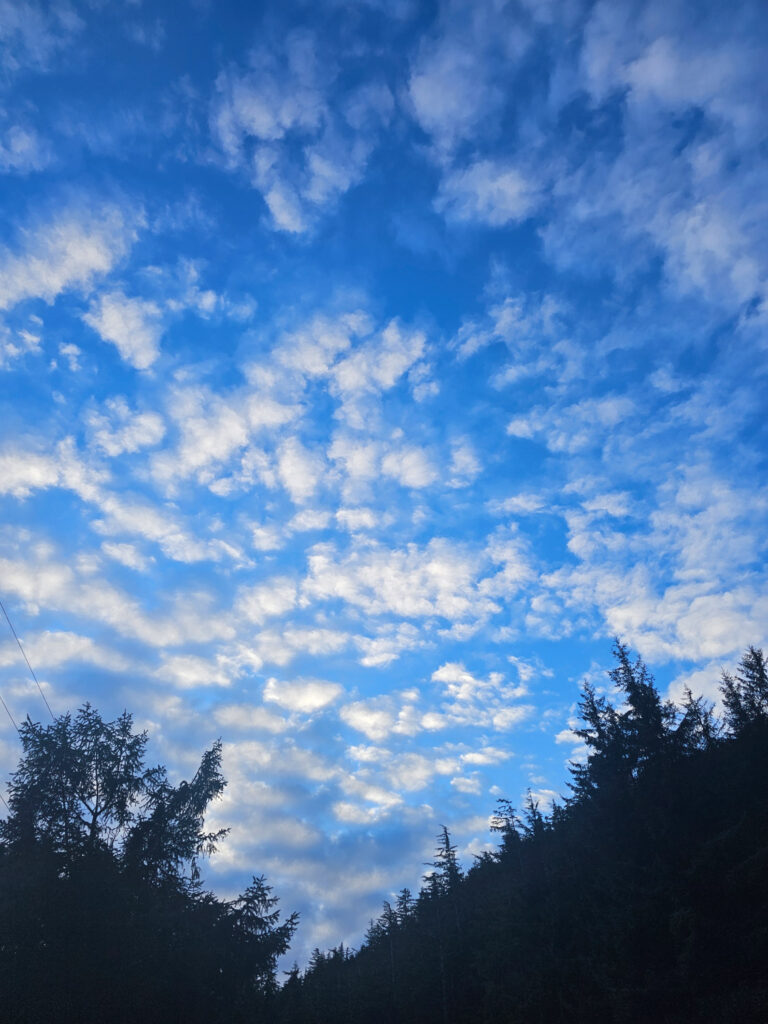 White Clouds and Blue Sky