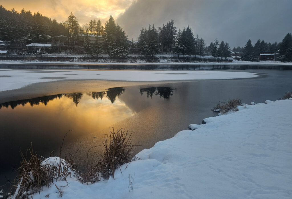 Snow, Sky, and Reflections