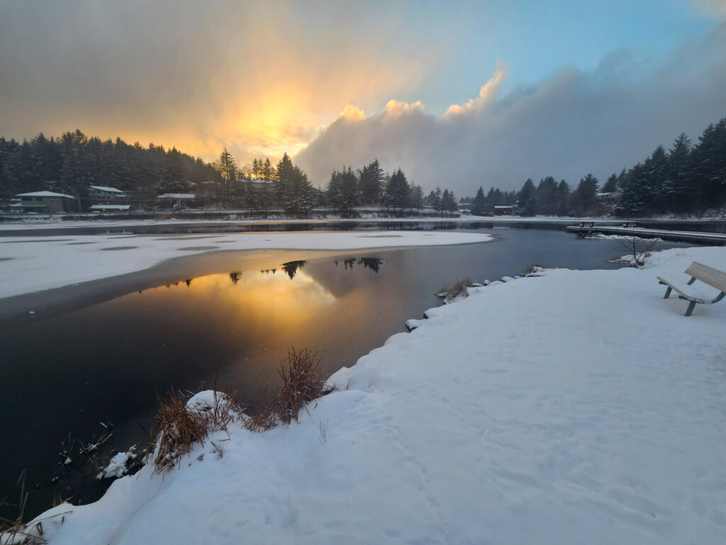 Snow, Sky, and Reflections