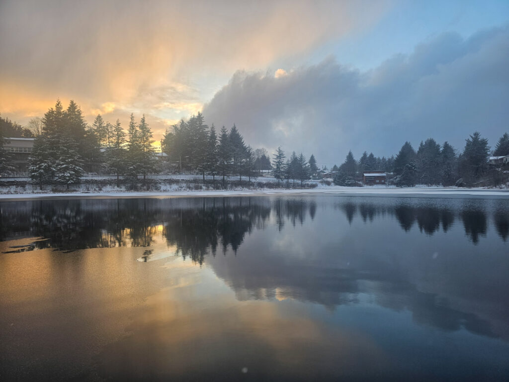 Snow, Sky, and Reflections