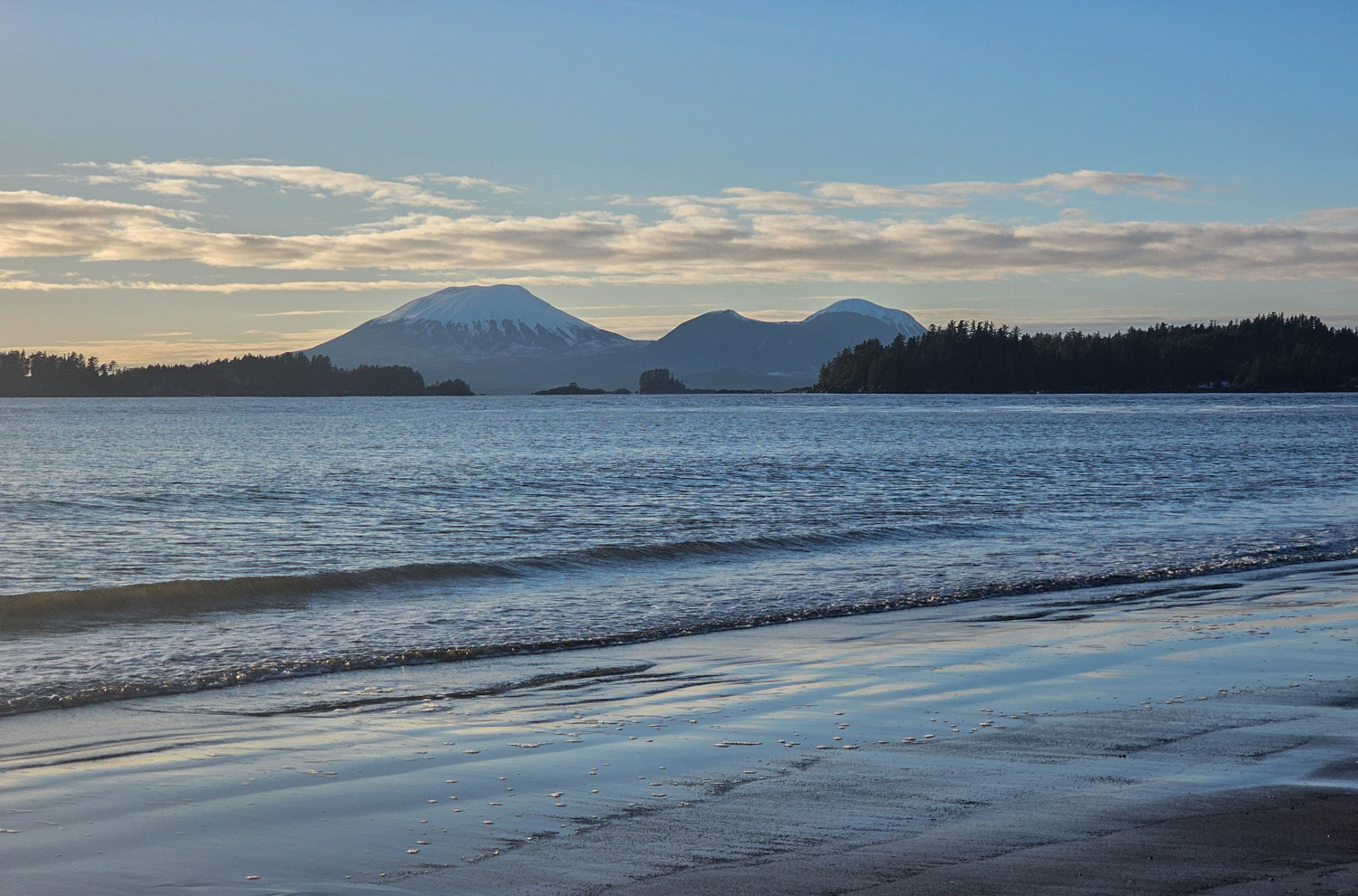 Sandy Beach and Mt. Edgecumbe