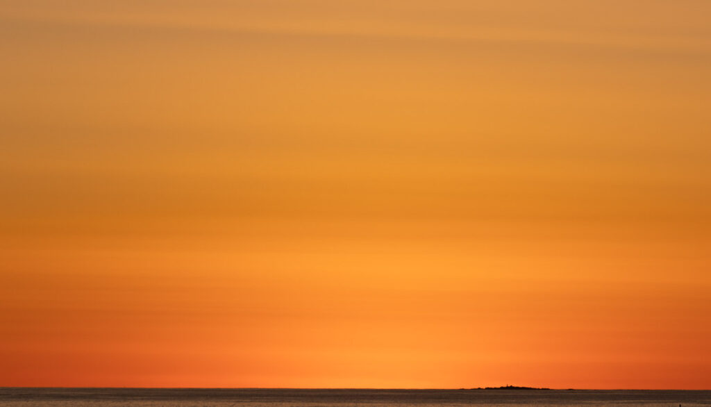 Orange Skies over Vitskari Island and Sitka Sound