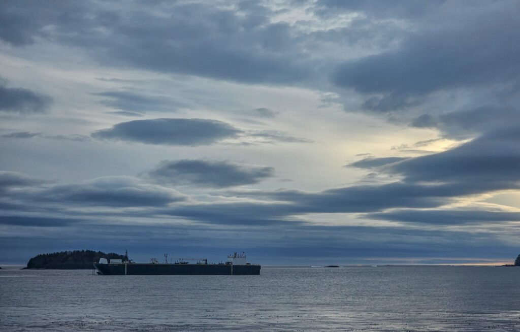 Departing Barge