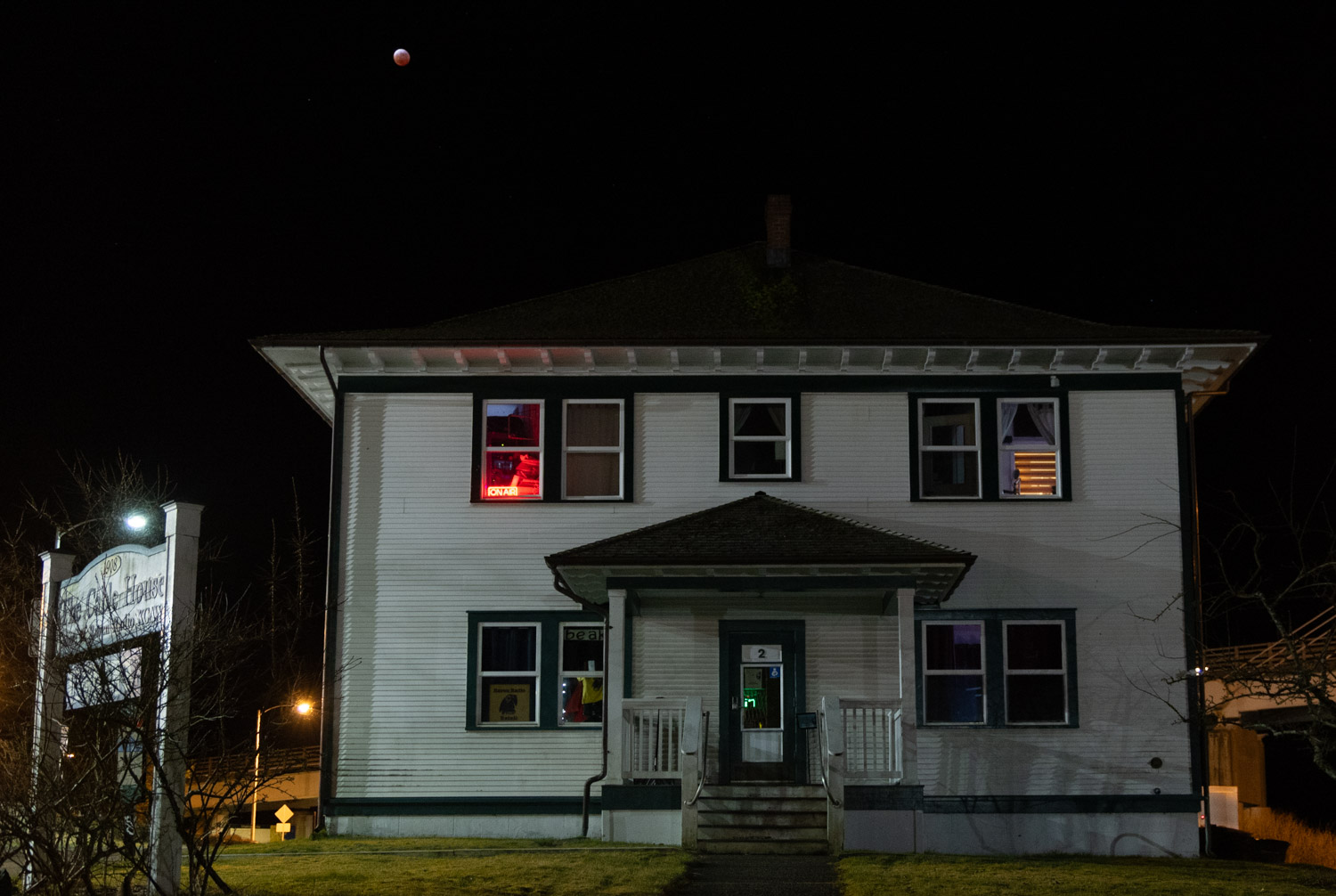 Lunar Eclipse over the Cablehouse